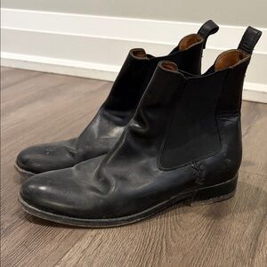Frye Black Leather Chelsea Boots